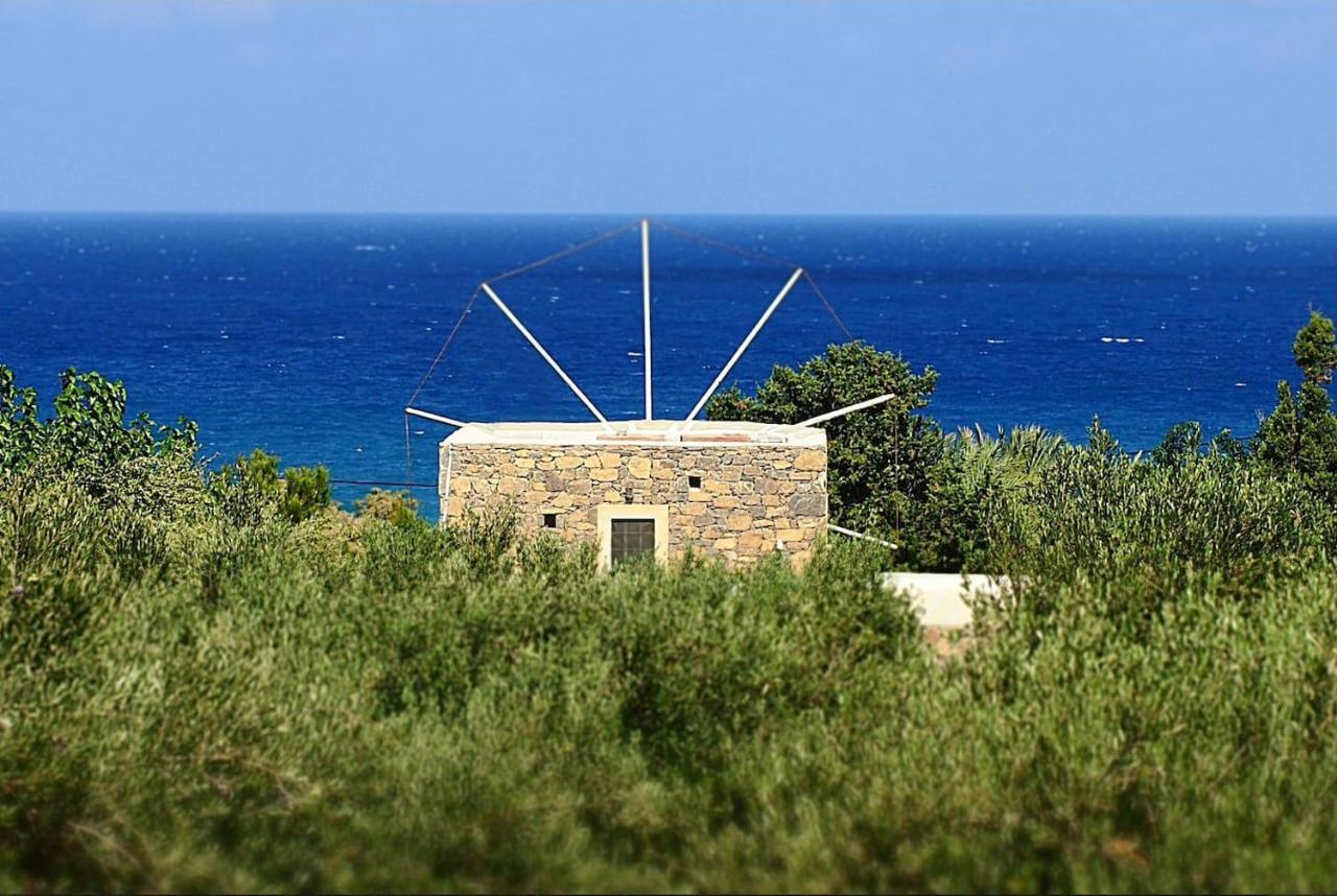 Authentic Cretan Stone Windmill Villa Sitía Exterior foto